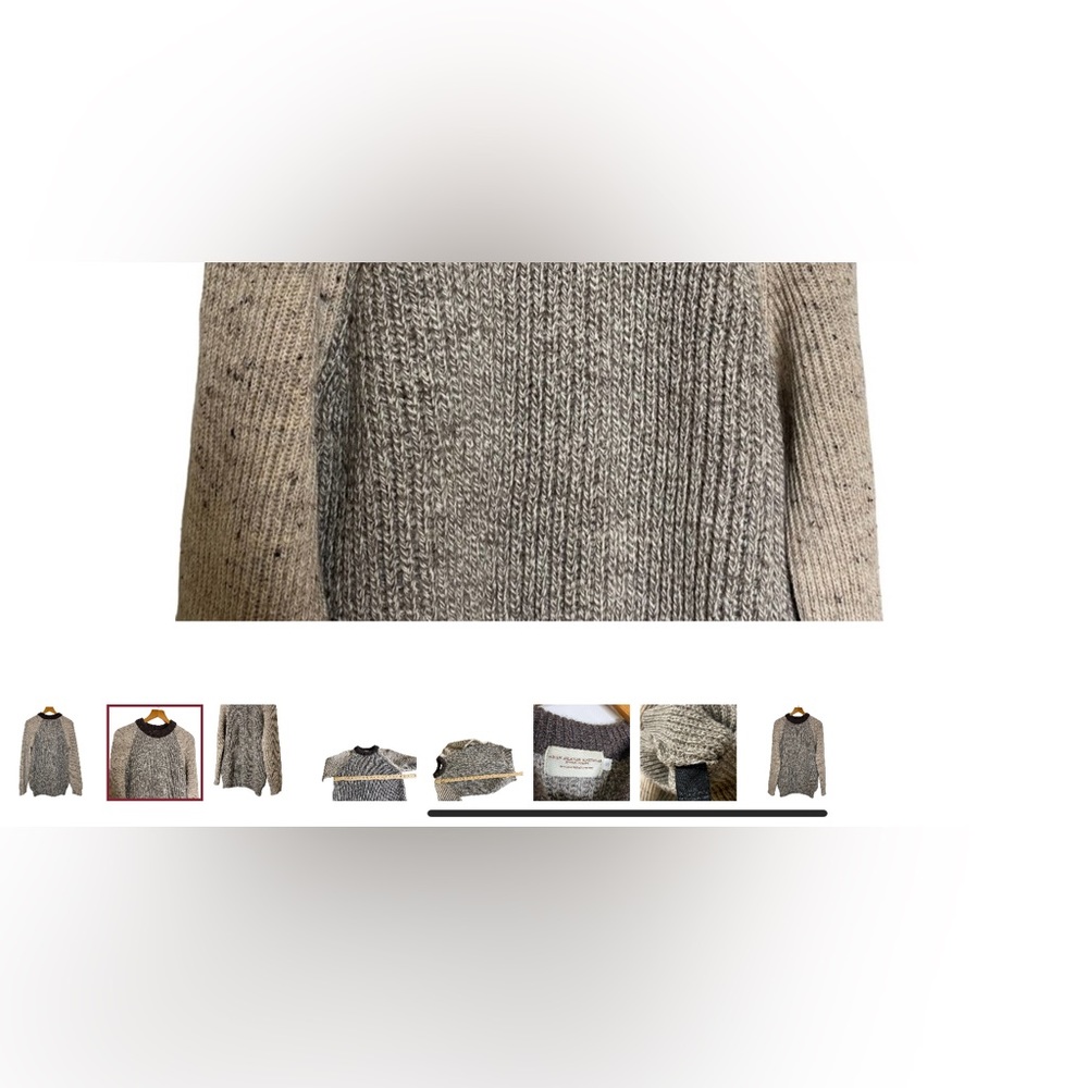 Aran Islands Knitwear Irish Knit New Wool Crewneck Sweater Unisex Size Small